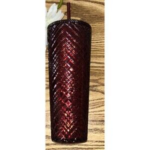 Starbucks Jeweled Burgundy Merlot 24oz Tumbler Fast Ship Rare Venti Cup
